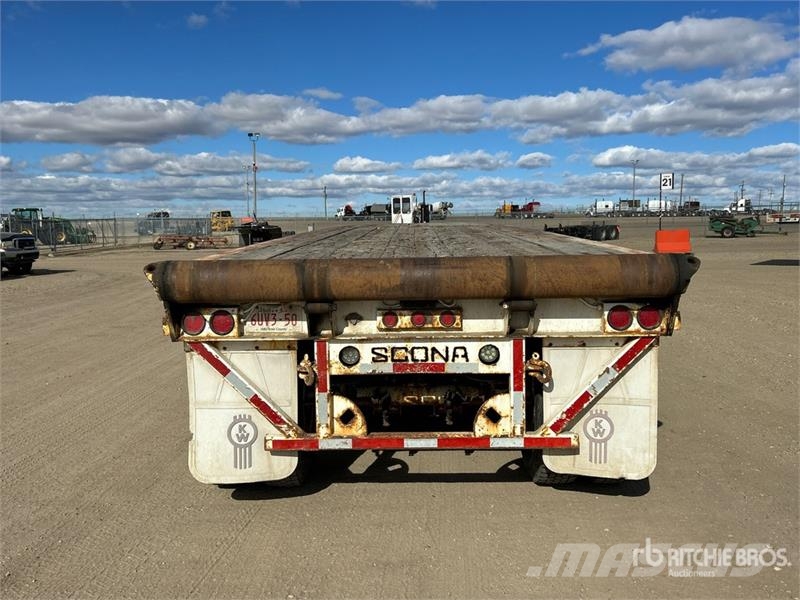 Scona 48 ft Tri/A Flatbed Oilfield Trailer Processing Equipment