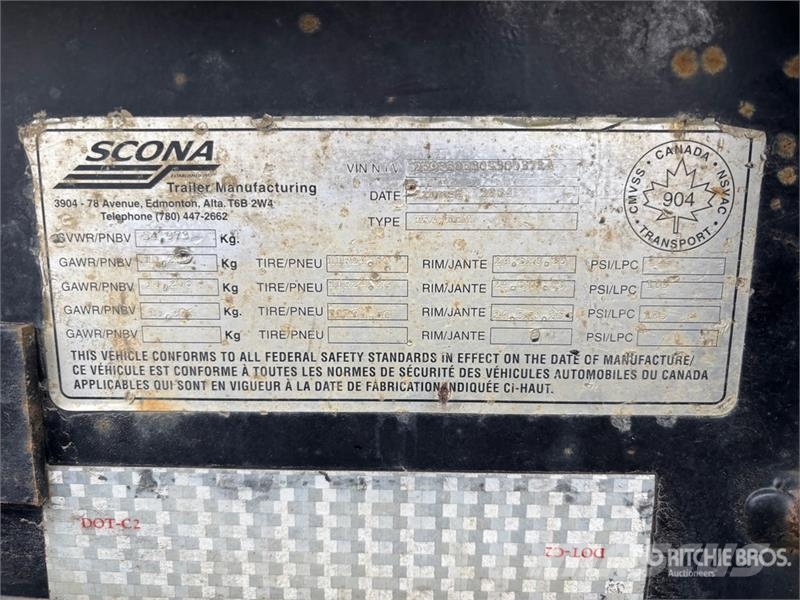 Scona 49 ft Tri/A Flatbed Oilfield Trailer Processutrustning