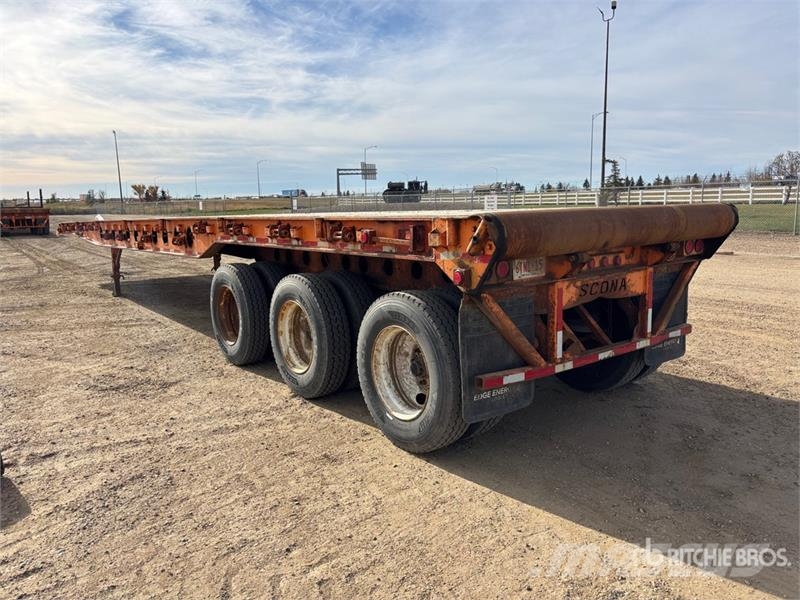 Scona 50 ft Tri/A Flatbed Oilfield Trailer Processing Equipment