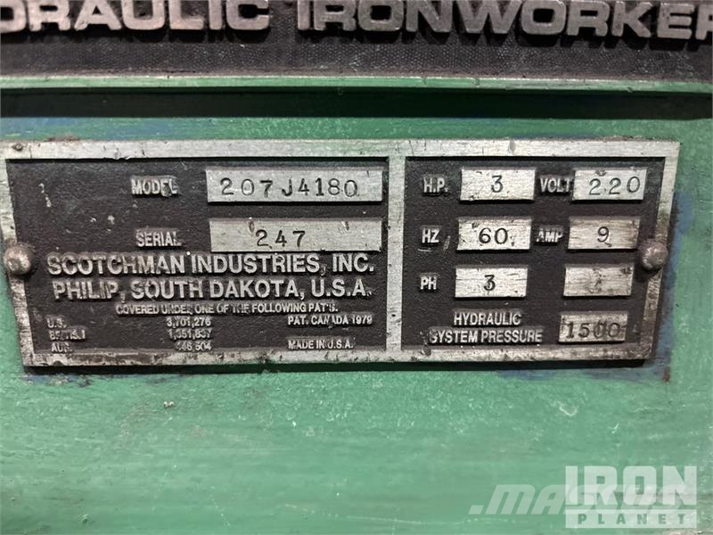 Scotchman 207J4180 Press Brake Utilaje construcții - Altele