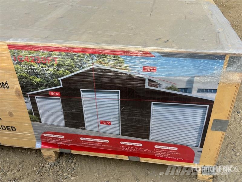  SDL4230TGMS 42 ft x 30 ft Triple Garage Metal Shed Stahlrahmenaufbauten