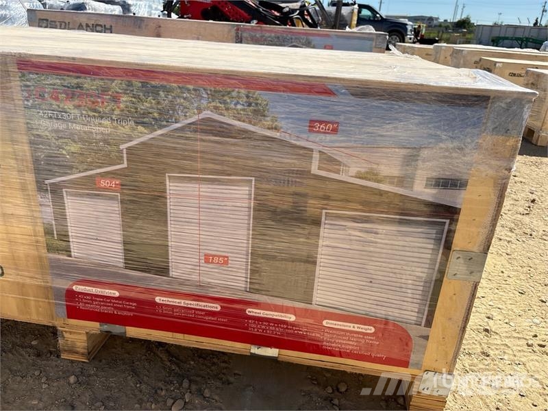  SDL4230TGMS 42 ft x 30 ft Triple Garage Metal Shed Stahlrahmenaufbauten