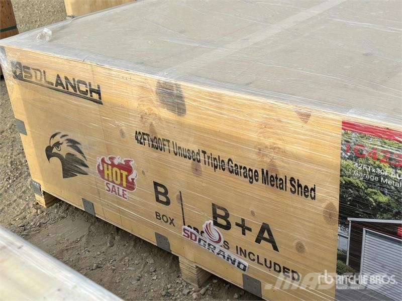  SDL4230TGMS 42 ft x 30 ft Triple Garage Metal Shed Stahlrahmenaufbauten