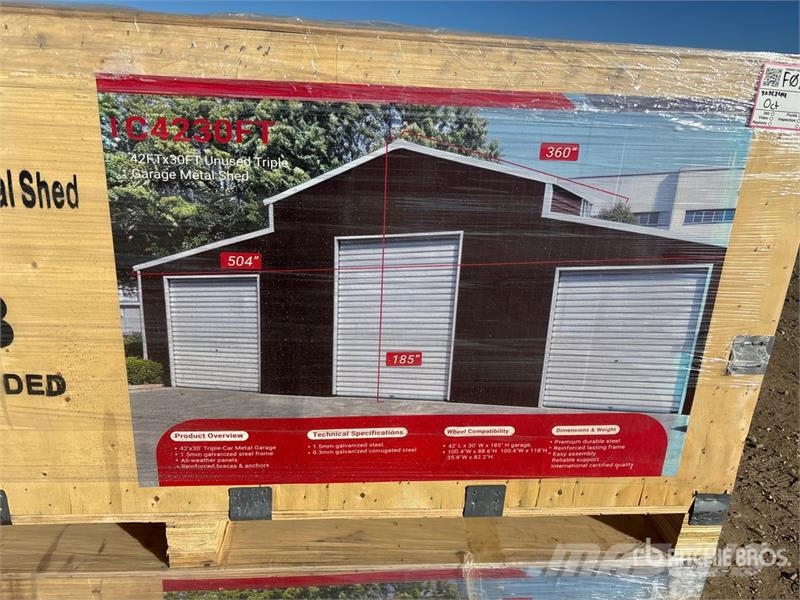  SDL4230TGMS Triple Garage Metal Shed (Unused) Teräsrunkorakennukset