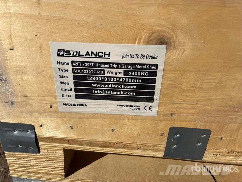  SDL4230TGMS Triple Garage Metal Shed (Unused) Teräsrunkorakennukset