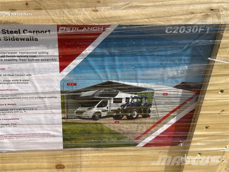  Sdlanch C2030FT 20 ft x 30 ft Carport (Unused) Stahlrahmenaufbauten