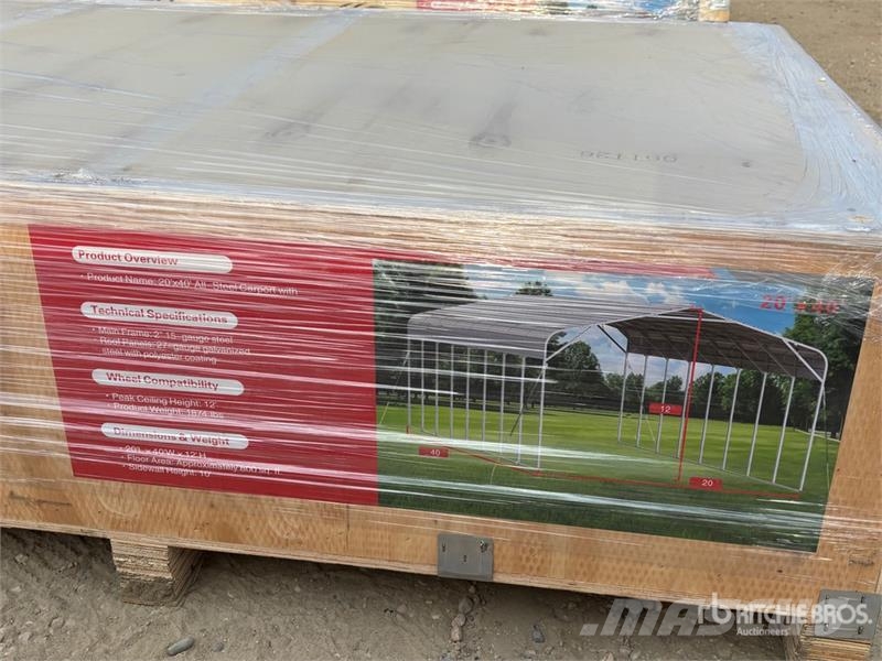  SDLC2040FT 20 ft x 40 ft Multi-Use Metal Shed (Unu Stahlrahmenaufbauten