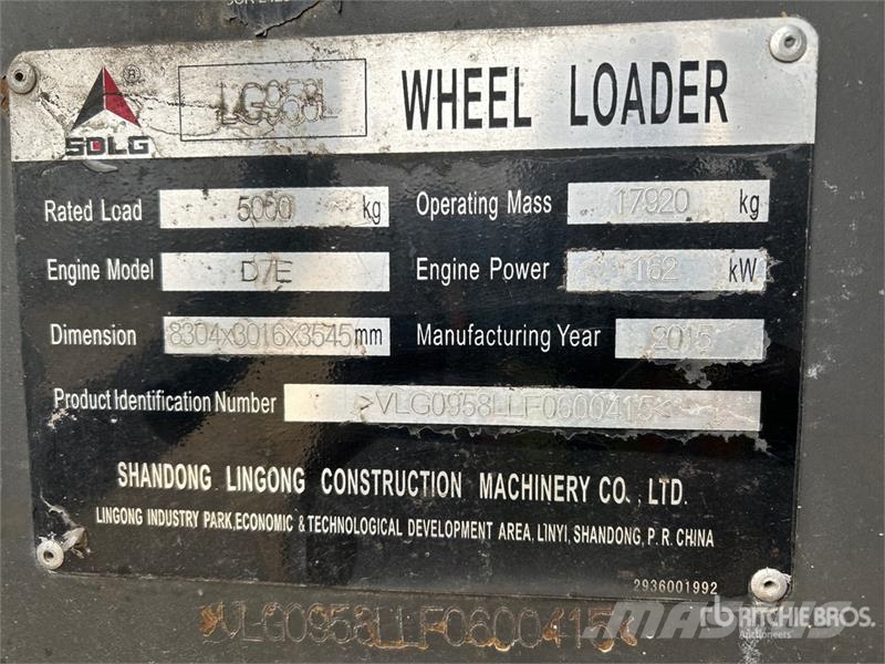 SDLG LG958L Wheel Loader Radlader