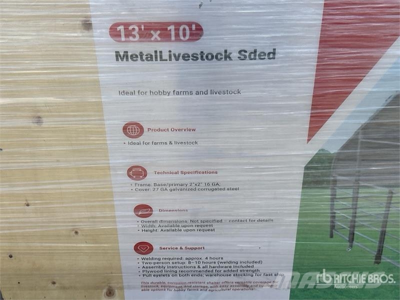 SDLGM1310F 13 ft x 10 ft Livestock Shelter (Unused Overige veehouderijmachines