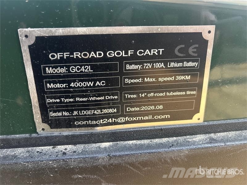 SDLOOL GC42L Electric Off-Road Golf Cart (Unused) Golfikärud