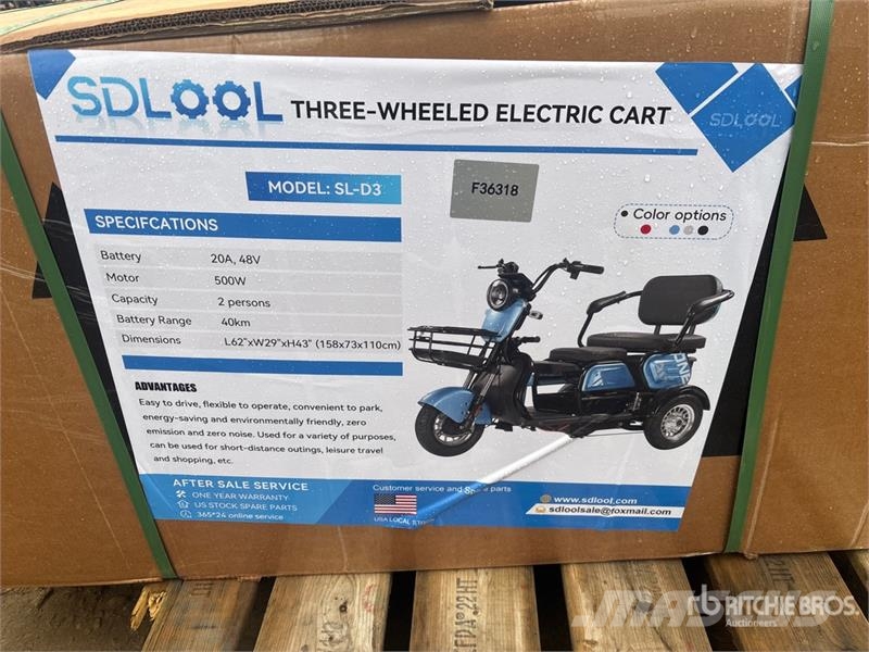  SDLOOL SL-D3 Electric Trike (Unused) 汽车