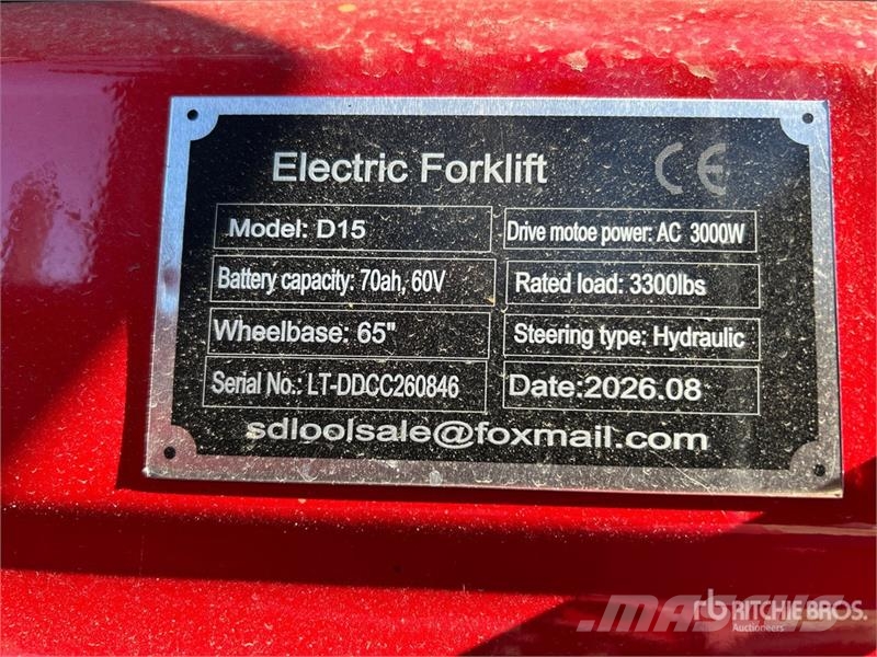 SDLOOL SL-E15 Electric Forklift (Unused) Električni viličari