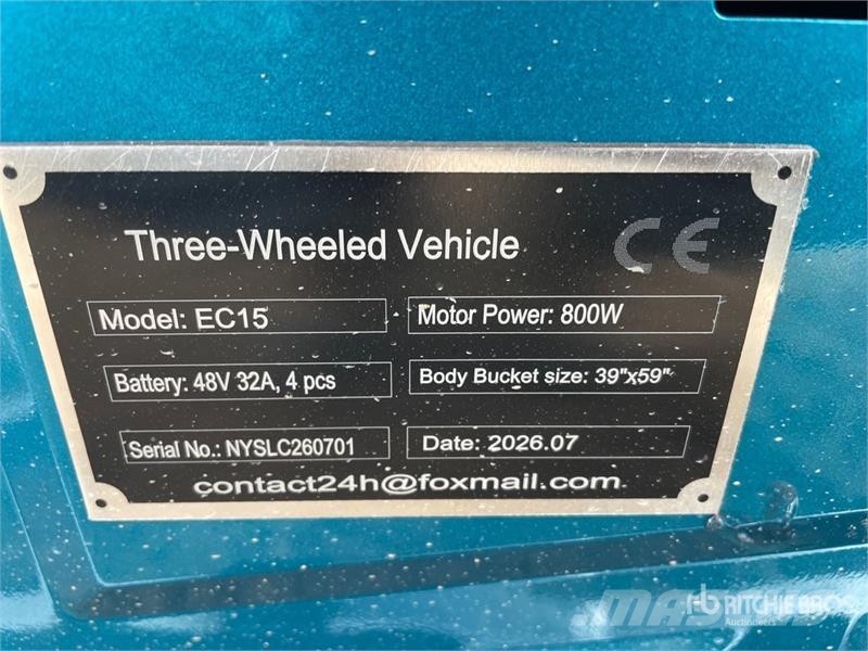  SDLOOL SL-EC15 Electric Trike (Inoperable) Auto
