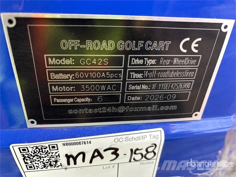  SDLOOL SL-GC42S Electric Off-Road Golf Cart (Unuse عربات الجولف
