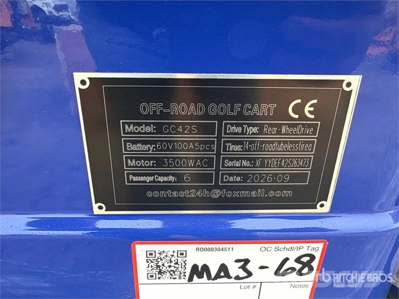 SDLOOL SL-GC42S Electric Off-Road Golf Cart (Unuse عربات الجولف