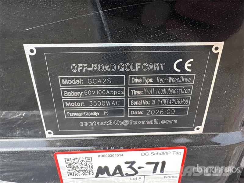 SDLOOL SL-GC42S Electric Off-Road Golf Cart (Unuse عربات الجولف