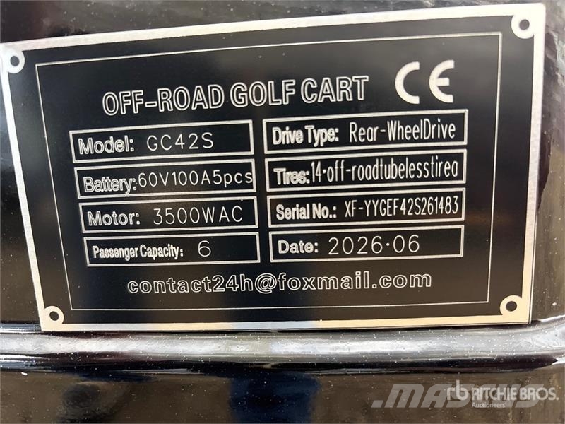 SDLOOL SL-GC42S Electric Off-Road Golf Cart (Unuse Golfo vežimėliai