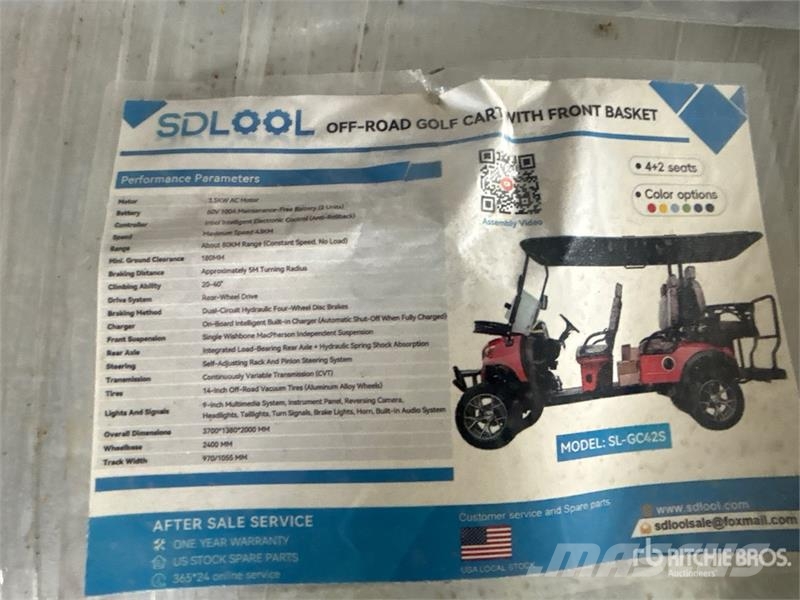 SDLOOL SL-GC42S Electric Off-Road Golf Cart (Unuse Golfo vežimėliai