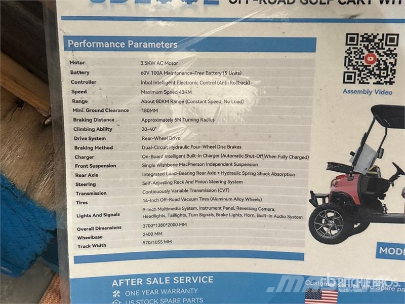  SDLOOL SL-GC42S Electric Off-Road Golf Cart (Unuse عربات الجولف
