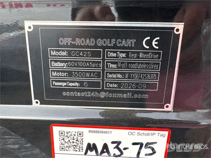  SDLOOL SL-GC42S Electric Off-Road Golf Cart (Unuse عربات الجولف