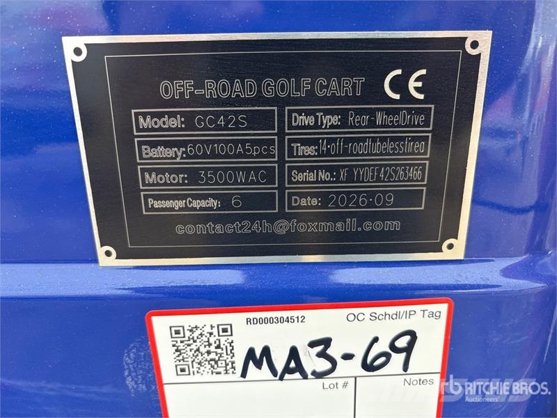  SDLOOL SL-GC42S Electric Off-Road Golf Cart (Unuse عربات الجولف
