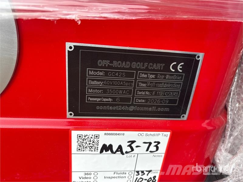  SDLOOL SL-GC42S Electric Off-Road Golf Cart (Unuse عربات الجولف