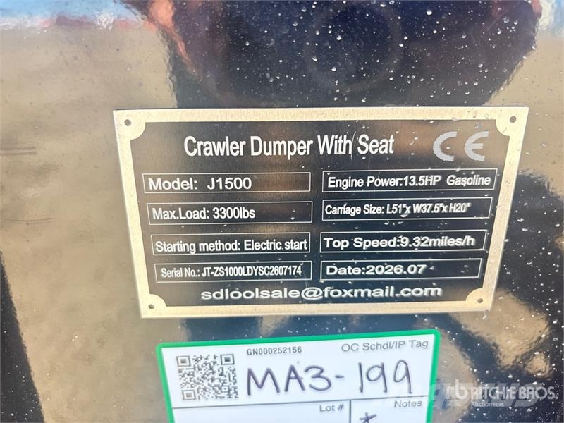 SDLOOL SL-J1500 Mini Crawler Dumper (Unused) Vehículos compactos de volteo