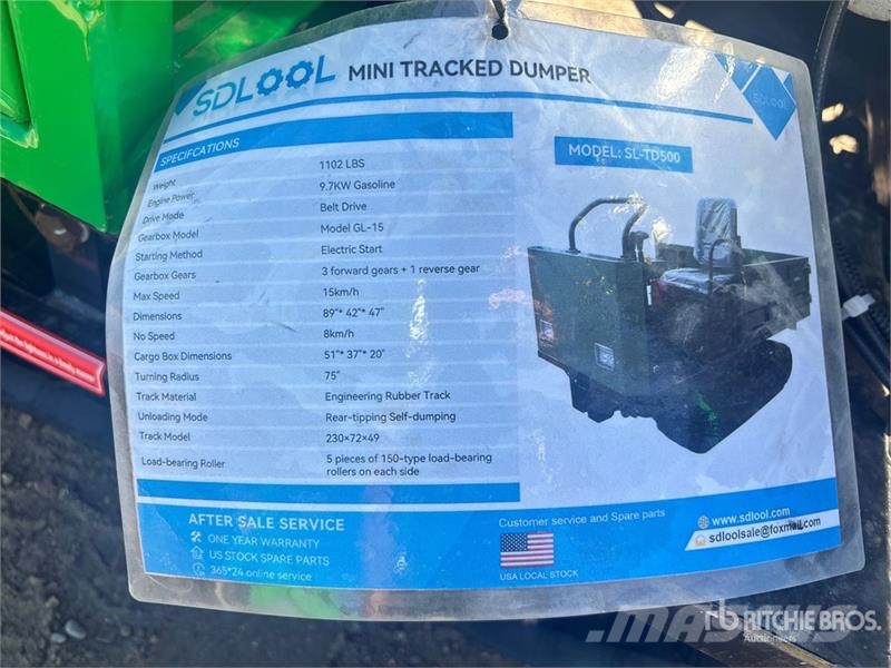  SDLOOL TD500 Mini Crawler Dumper (Unused) Vehículos compactos de volteo