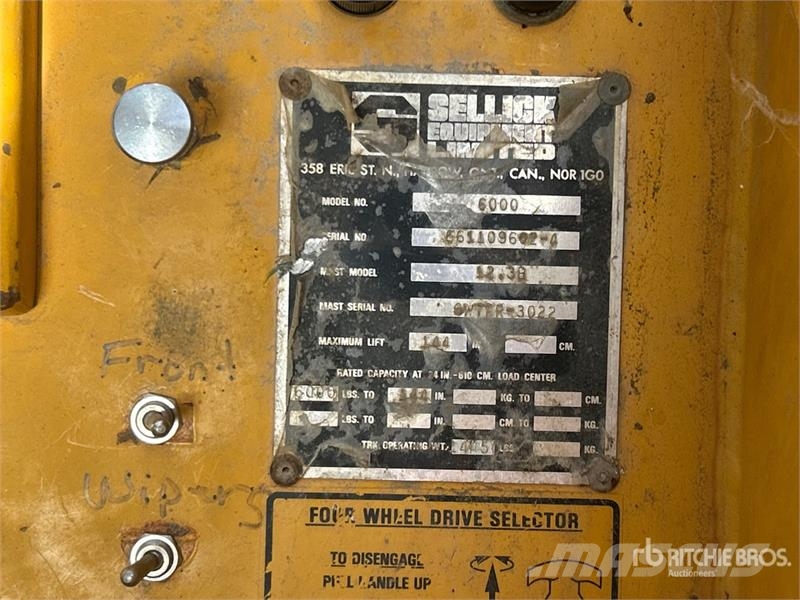 Sellick 6000 6000 lb Pneumatic Tire Forklift Muut haarukkatrukit