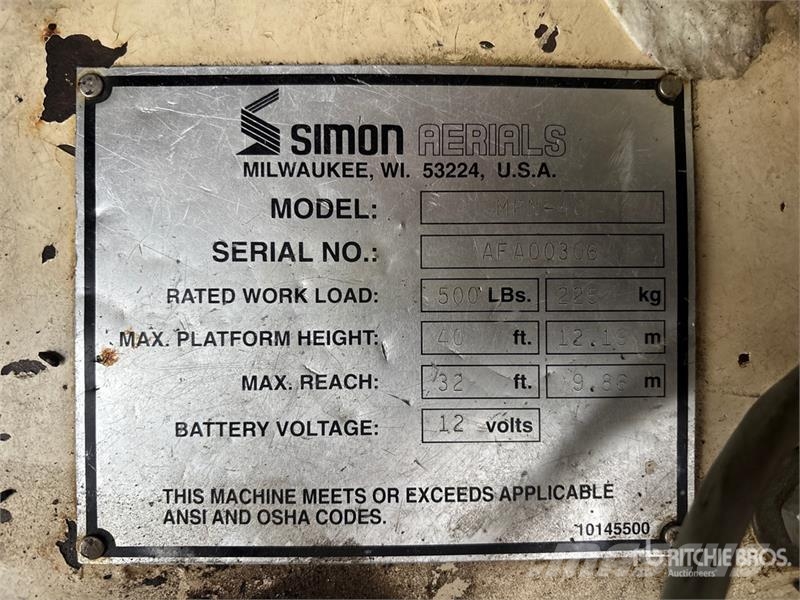 Simon MPN-40 2WD Dual Fuel Telescopic Boom Lift (Inopera Телескопические подъемники