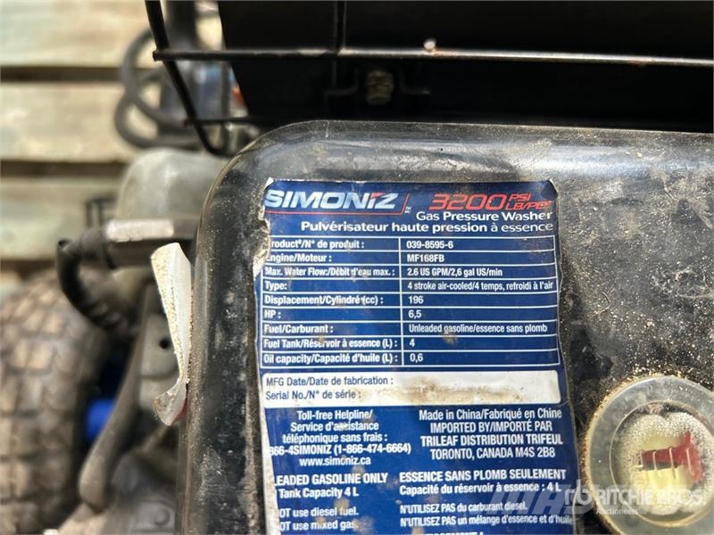  Simoniz Pressure Washer Lavadoras de baja presión