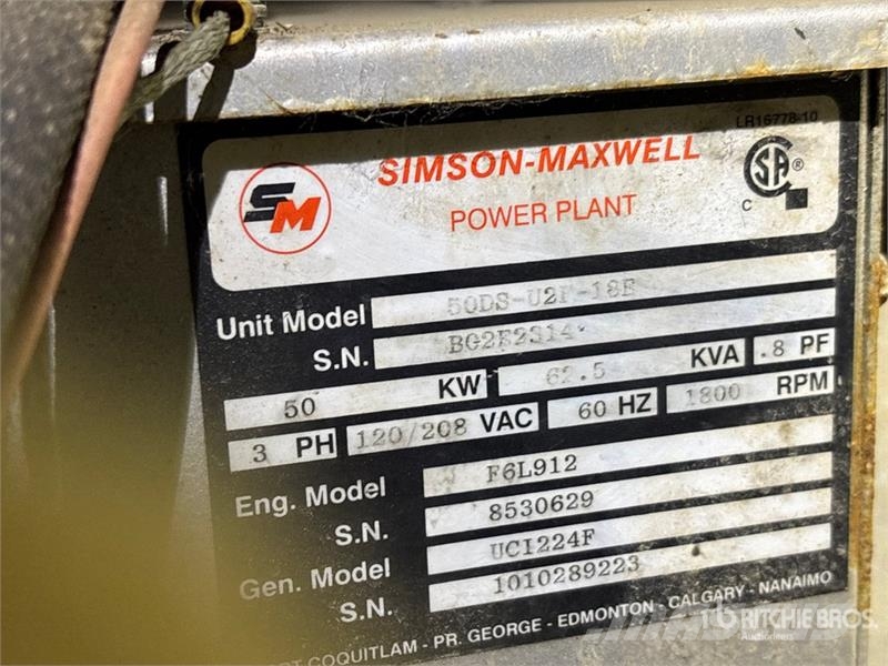  Simson Maxwell 50 kW Containerized Dual Generator  مولدات ديزل