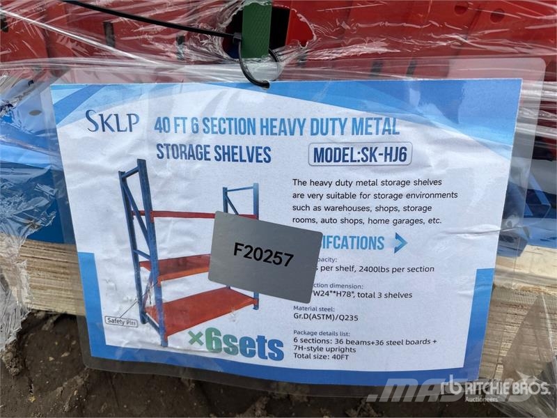 SKLP SK-HJ6 Metal Storage Shelving (Unused) Kiti naudoti statybos komponentai