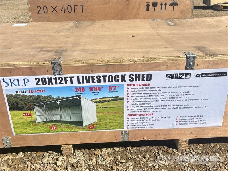 SKLP SK-S2012 20 ft x 12 ft x 9 ft Livestock Shelt その他畜産機材とアクセサリー・アタッチメント