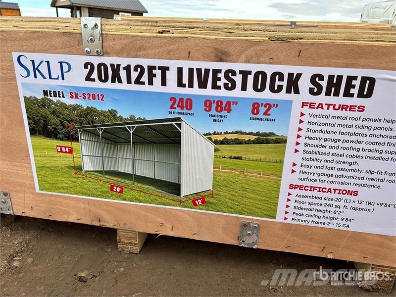 SKLP SK-S2012 20 ft x12 ft Livestock Shed (Unused) Tērauda karkasa ēkas