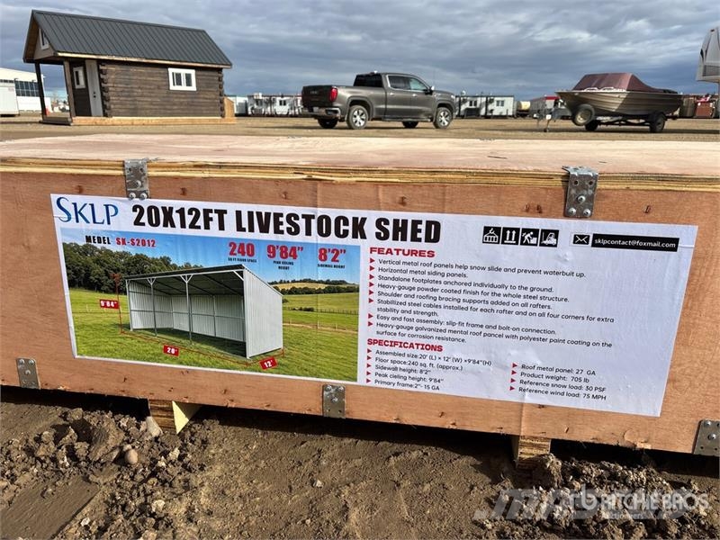  SKLP SK-S2012 20 ft x12 ft Livestock Shed (Unused) Tērauda karkasa ēkas