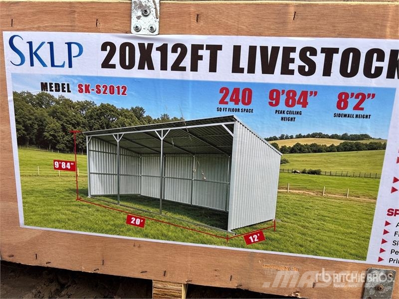 SKLP SK-S2012 20 ft x12 ft Livestock Shed (Unused) Steel frame buildings
