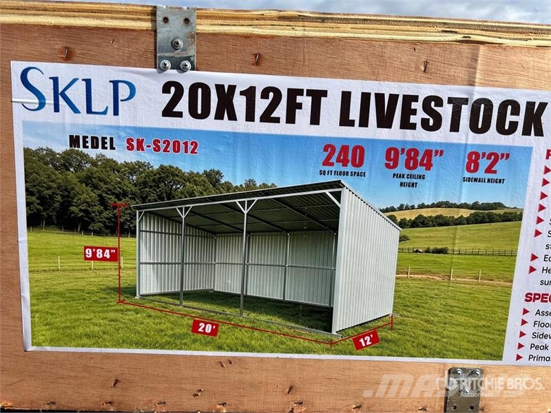  SKLP SK-S2012 20 ft x12 ft Livestock Shed (Unused) Tērauda karkasa ēkas
