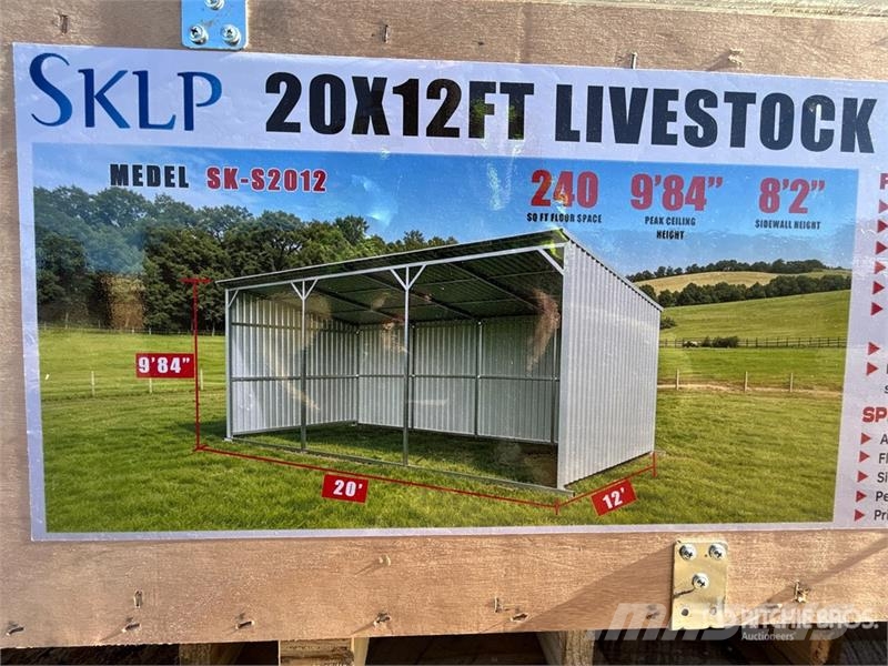 SKLP SK-S2012 20 x12 ft Livestock Shed (Unused) Jeklene gradbene konstrukcije