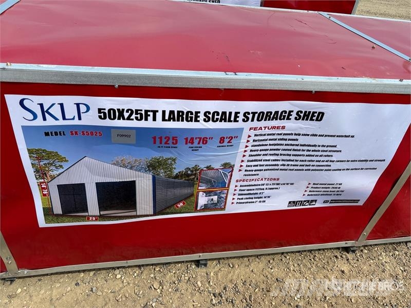 SKLP SK-S5025 25 ft x 50 ft Metal Storage Building Teräsrunkorakennukset