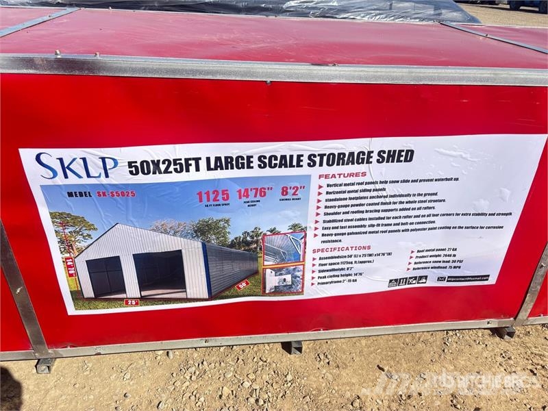 SKLP SK-S5025 25 ft x 50 ft Large Scale Storage Bu Tērauda karkasa ēkas