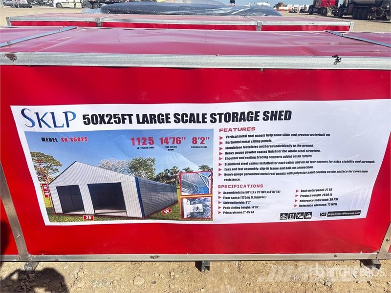 SKLP SK-S5025 25 ft x 50 ft Large Scale Storage Bu Tērauda karkasa ēkas
