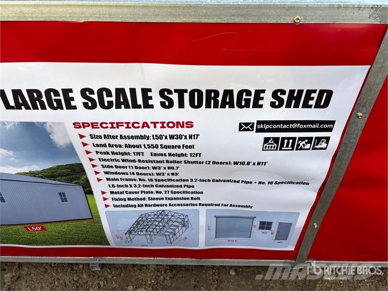 SKLP SK-S5030 30 ft x 50 ft Large Scale Storage Bu Ατσάλινο πλαίσιο κτιρίων