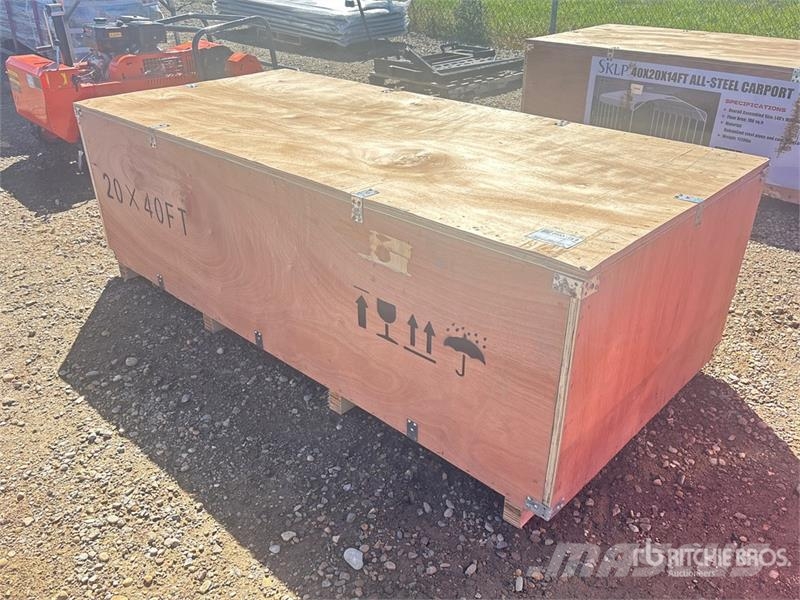  SKLP SK-SC40 20 ft x 40 ft All-Steel Carport (Unus المباني الإطار الصلب