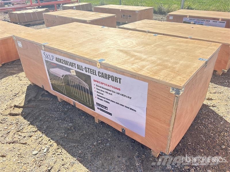 SKLP SK-SC40 20 ft x 40 ft All-Steel Carport (Unus Tērauda karkasa ēkas
