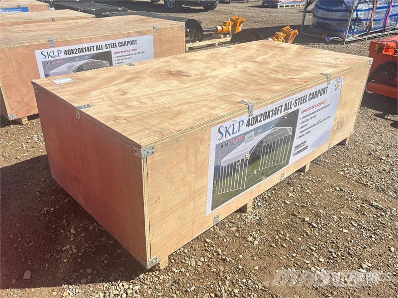  SKLP SK-SC40 20 ft x 40 ft All-Steel Carport (Unus المباني الإطار الصلب