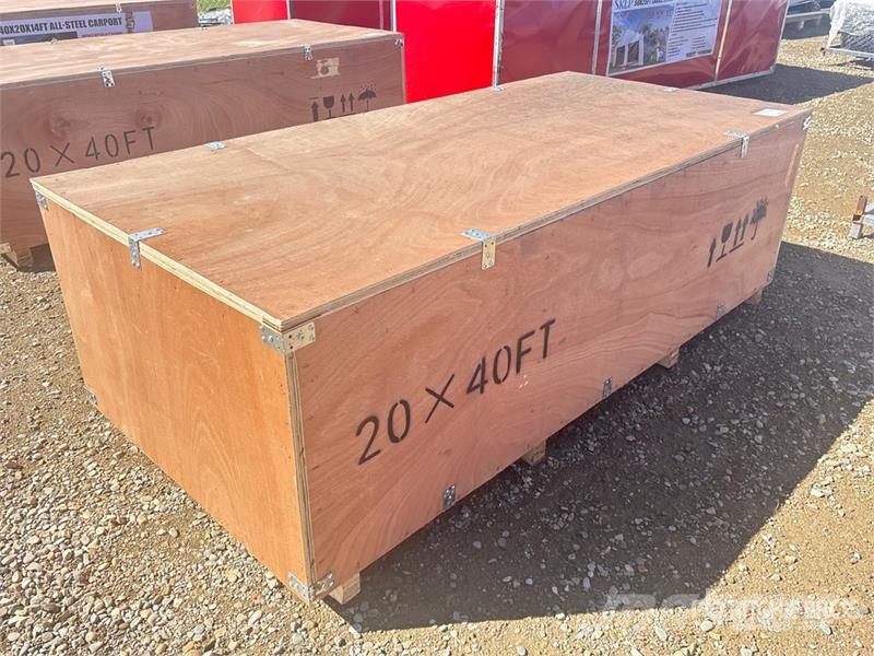 SKLP SK-SC40 20 ft x 40 ft All-Steel Carport (Unus Tērauda karkasa ēkas