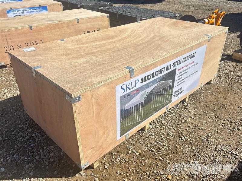 SKLP SK-SC40 20 ft x 40 ft All-Steel Carport (Unus Tērauda karkasa ēkas