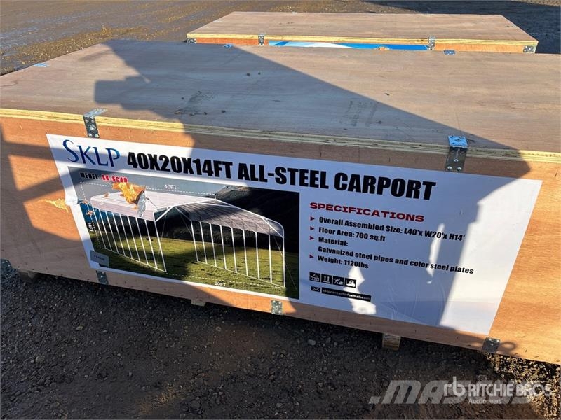 SKLP SK-SC40 20 ft x 40 ft All-Steel Carport (Unus Ατσάλινο πλαίσιο κτιρίων