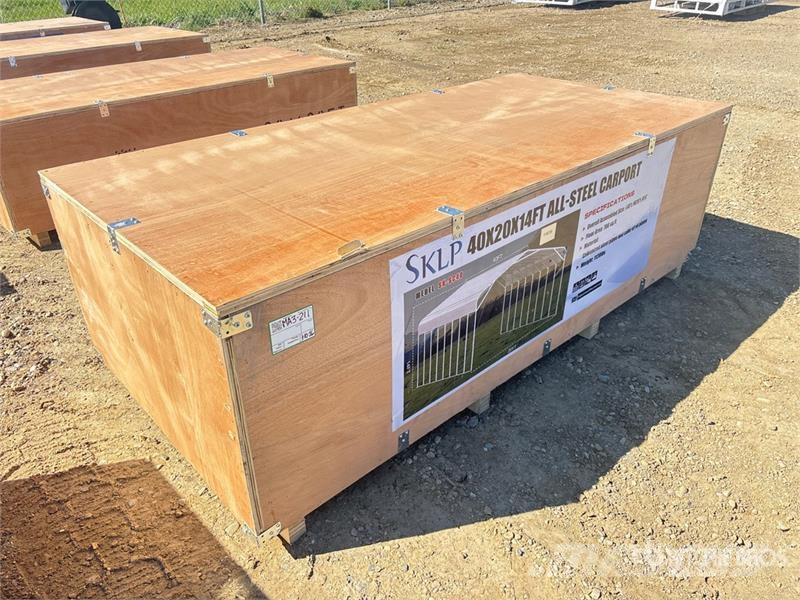 SKLP SK-SC40 20 ft x 40 ft All-Steel Carport (Unus Tērauda karkasa ēkas